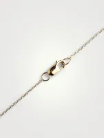 Love Letter 14K Gold Rainbow Pavé Script Necklace With Multicolour Sapphires