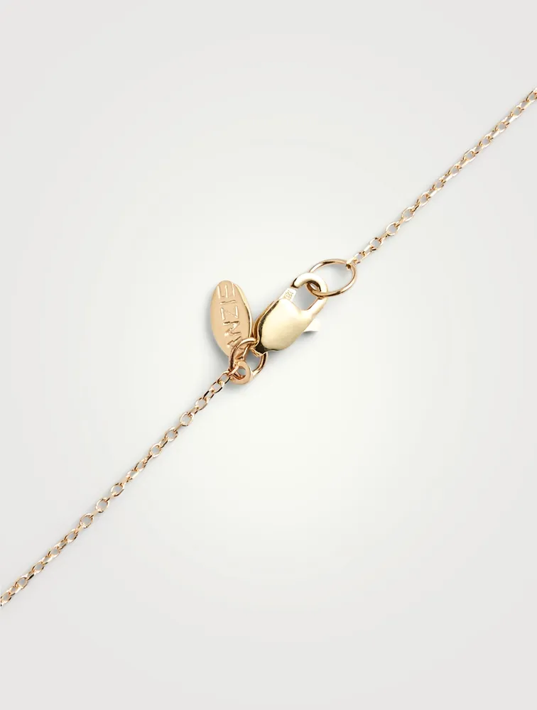 Love Letter 14K Gold Pavé Butterfly Necklace With Diamonds