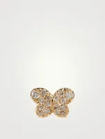 Love Letter 14K Gold Pavé Butterfly Earring With Diamonds