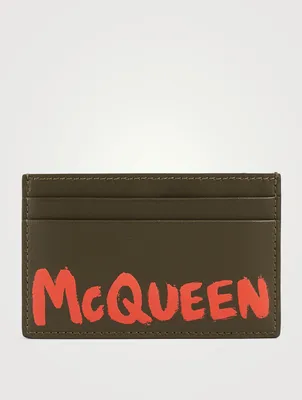 McQueen Graffiti Leather Card Holder
