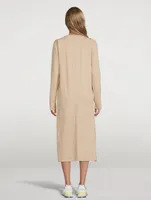 The Boxy Organic Cotton Long-Sleeve T-Shirt Midi Dress