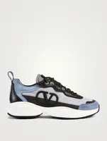 VLOGO Shegoes Mesh And Suede Sneakers