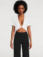 Keila Organic Cotton Twisted Crop Top