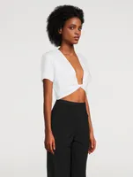 Keila Organic Cotton Twisted Crop Top