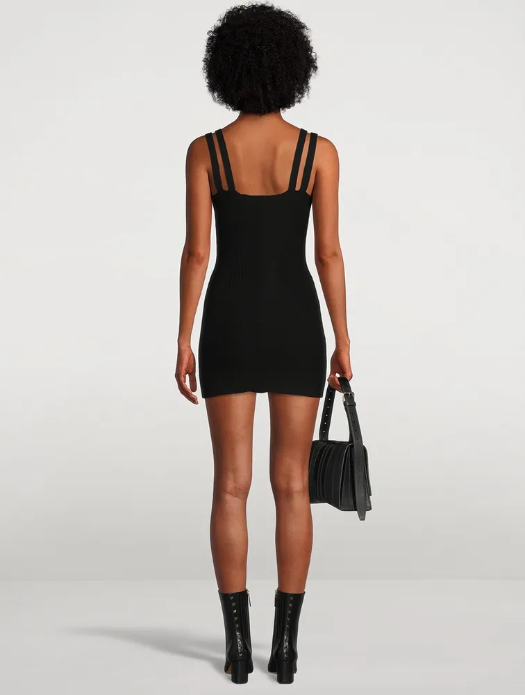 Murcia Knit Double-Strap Mini Dress