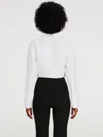 Thebes Cropped Shirt With Brooch Detail