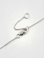 Aztec Silver North Star Micro Bar Necklace With White Sapphire