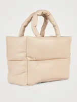 Small Daffy Padded Leather Tote Bag