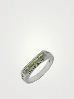 Ara Silver Baguette Ring With Peridot