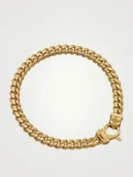 Flaming Tongue Cuban Link 18K Yellow Gold Vermeil Bracelet