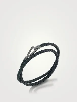 Lash Double Braided Leather Cord Bracelet