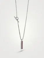 Acies Single Polished Silver Pendant Necklace