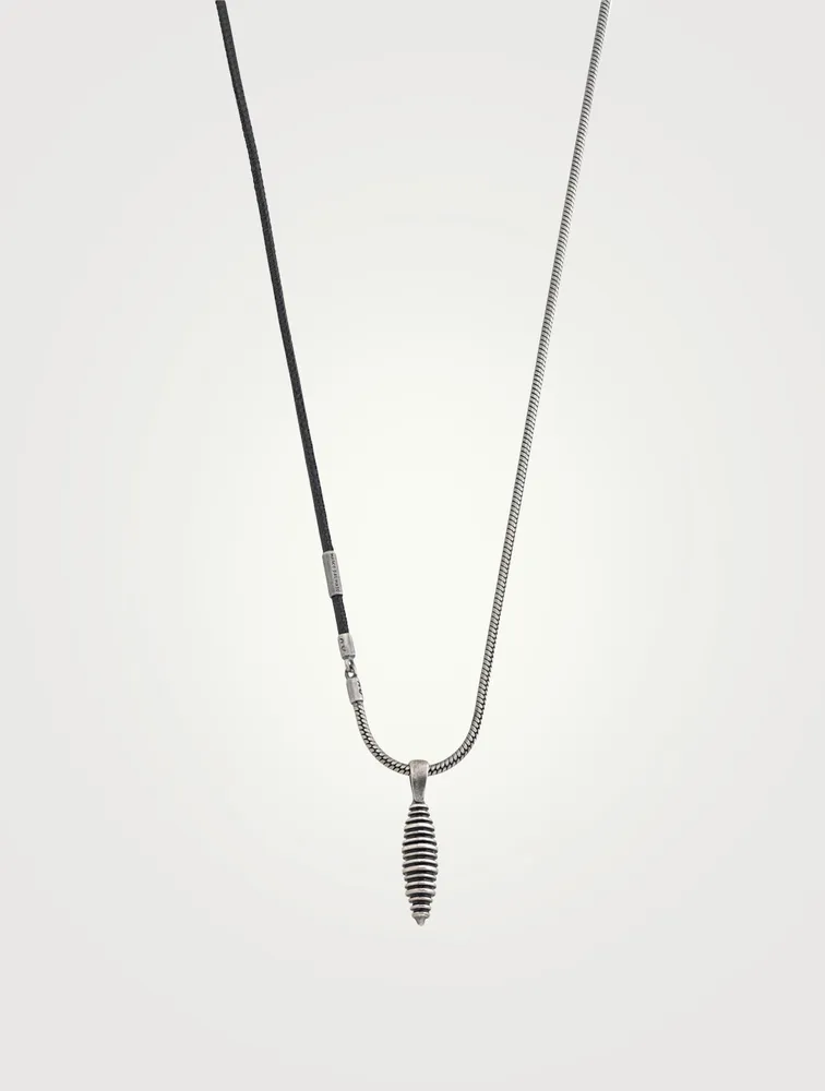 Acies Cocoon Silver Pendant Necklace