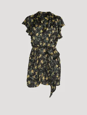 Emmanuelle Printed Chiffon Mini Dress