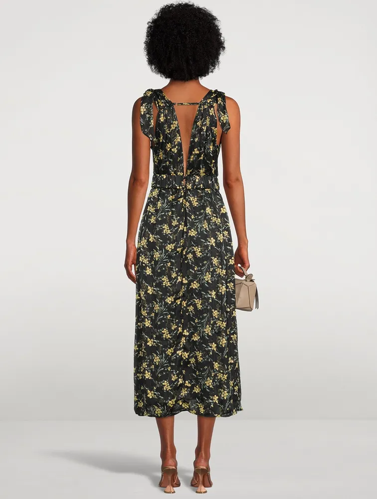 Kimber Printed Chiffon Midi Dress