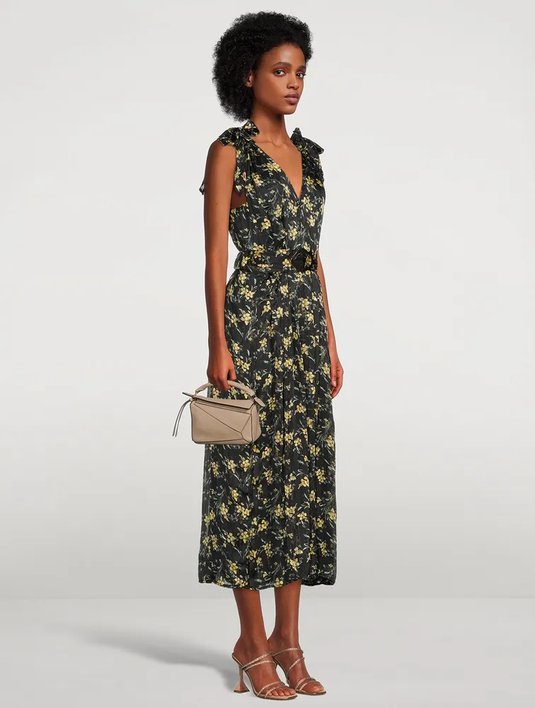 Kimber Printed Chiffon Midi Dress