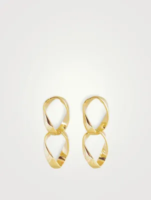 20K Gold Plated Giant Chain Link Earrings