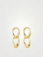 20K Gold Plated Giant Chain Link Earrings