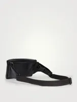 Croc-Embossed Leather Belt Bag