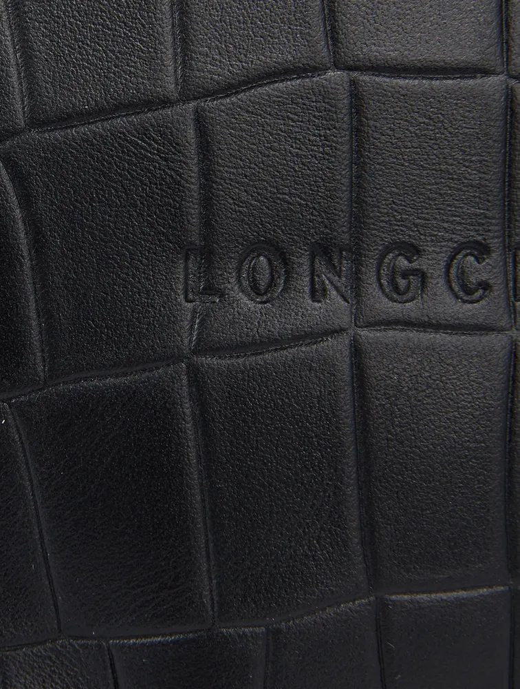 Croc-Embossed Leather Belt Bag