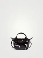 Small Le Pliage Patent Leather Top Handle Bag