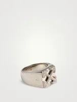 Industrial Texture Arrow Ring