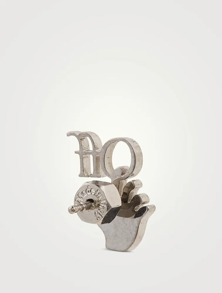 Mini Hand Off Mono Earring