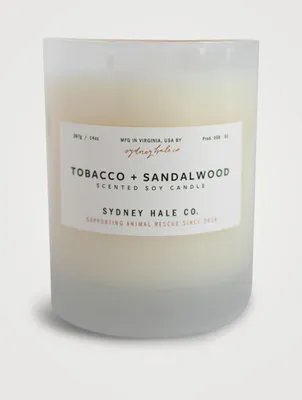 Tobacco & Sandalwood Scented Soy Candle