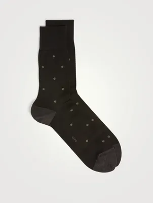 Fil d'Écosse Cotton Socks In Polka Dot Print