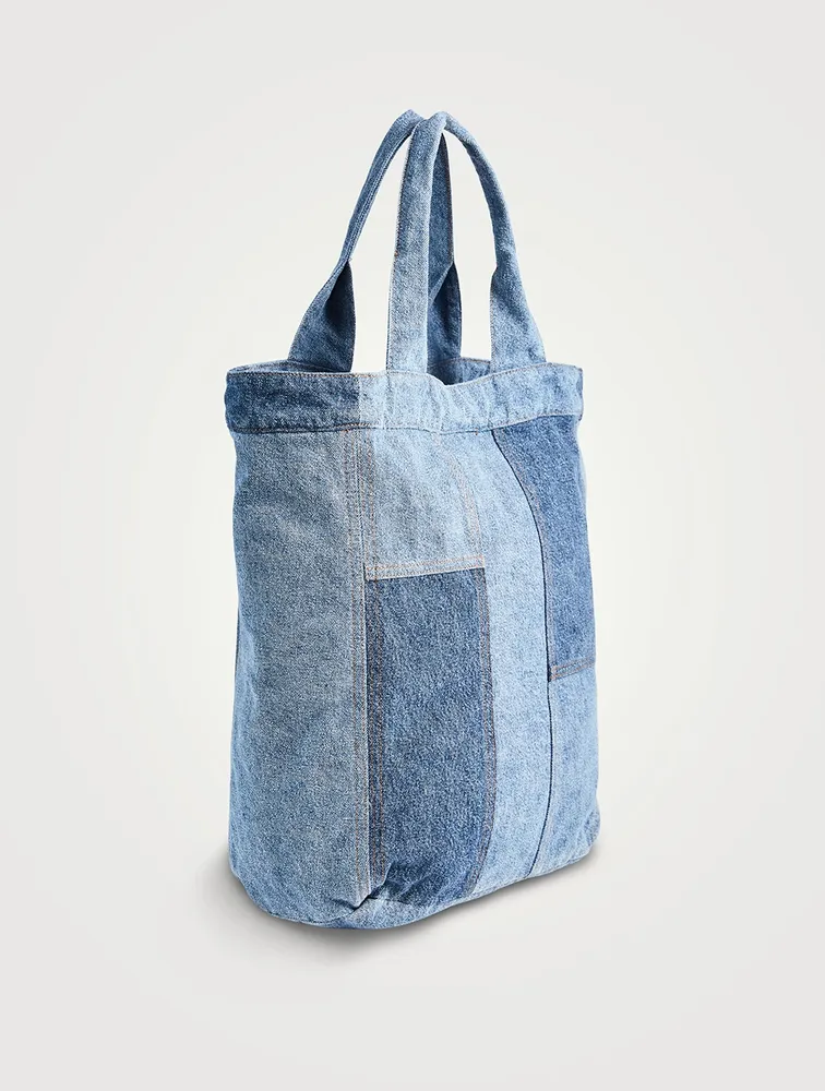 Patchwork Denim Tote Bag