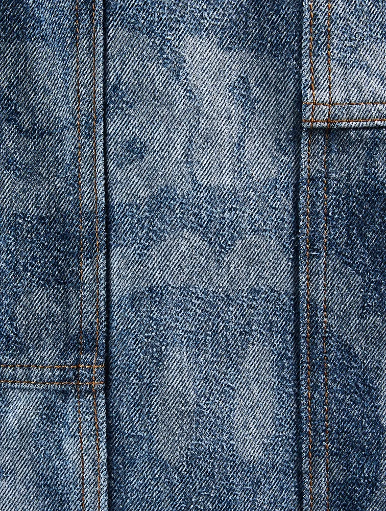 Patchwork Denim Tote Bag