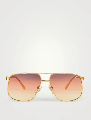 VF Cash 24K Gold Aviator Sunglasses