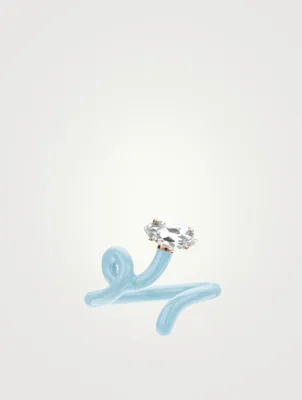 Baby Vine Tendril Ring With Rock Crystal