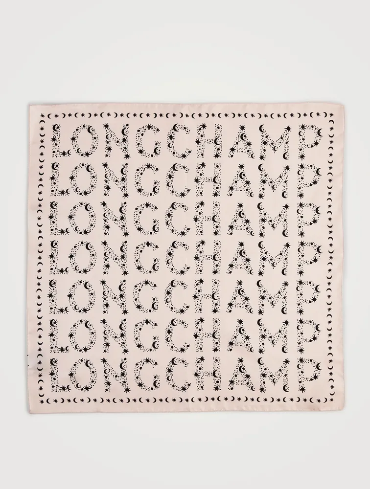Silk Scarf In Celestial Logo Print