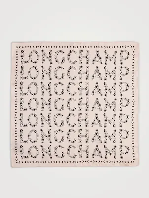 Silk Scarf In Celestial Logo Print