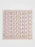Silk Scarf In Celestial Logo Print