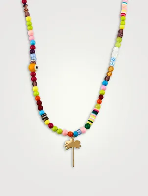 Palm Rainbow Long Necklace