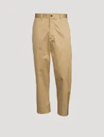 Cotton Straight-Leg Chino Pants