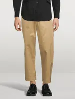 Cotton Straight-Leg Chino Pants