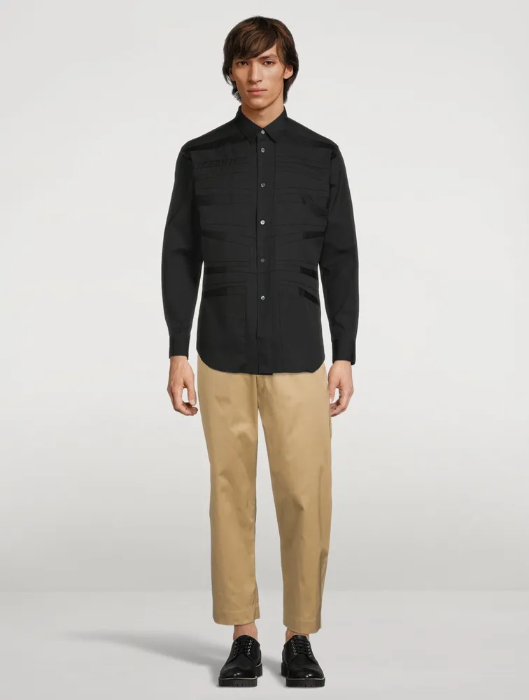 Cotton Straight-Leg Chino Pants