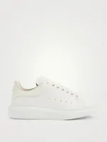 Oversized Leather Sneakers With Glow-In-Dark Sole