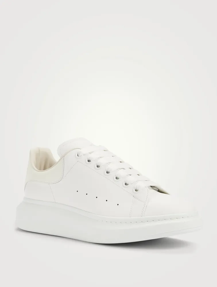 Oversized Leather Sneakers With Glow-In-Dark Sole