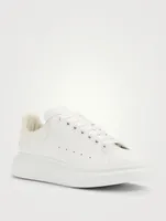 Oversized Leather Sneakers With Glow-In-Dark Sole