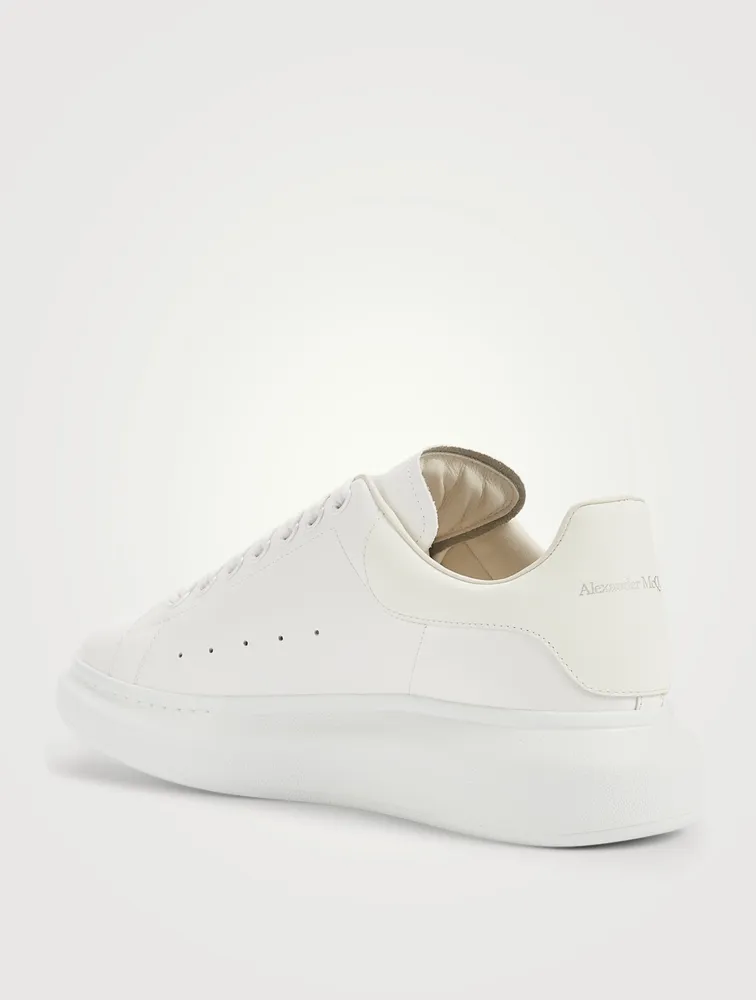 Oversized Leather Sneakers With Glow-In-Dark Sole