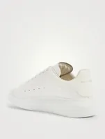 Oversized Leather Sneakers With Glow-In-Dark Sole