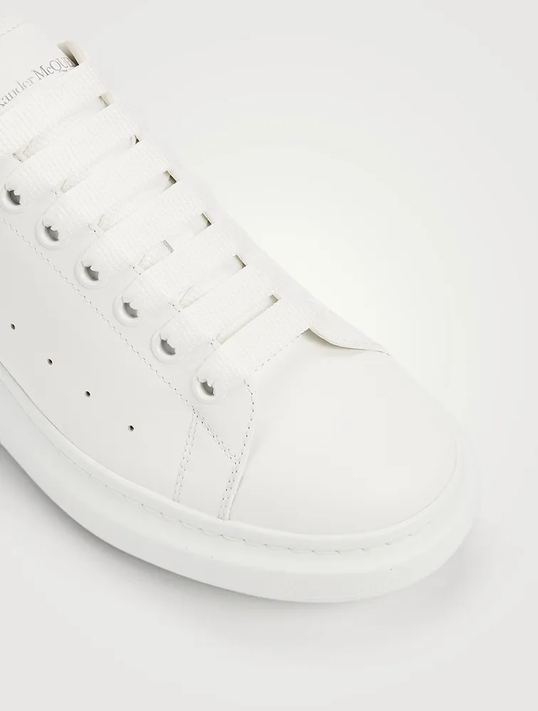 Oversized Leather Sneakers With Glow-In-Dark Sole
