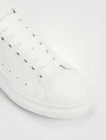 Oversized Leather Sneakers With Glow-In-Dark Sole