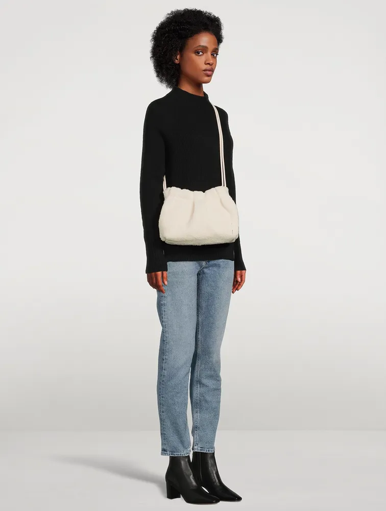 Thetis Faux Fur Drawstring Bucket Bag