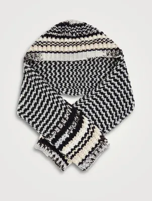 Wool Scarf With Hood