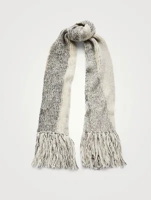 Wool And Alpaca Scarf With Fringe